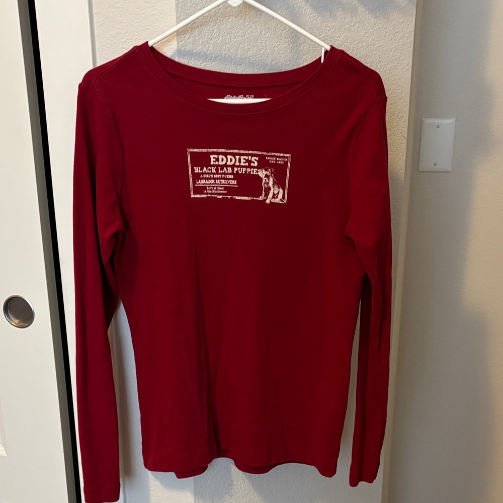 Ladies Eddie Bauer Labrador Retriever Puppies Shirt “A Girl’s Best Friend”